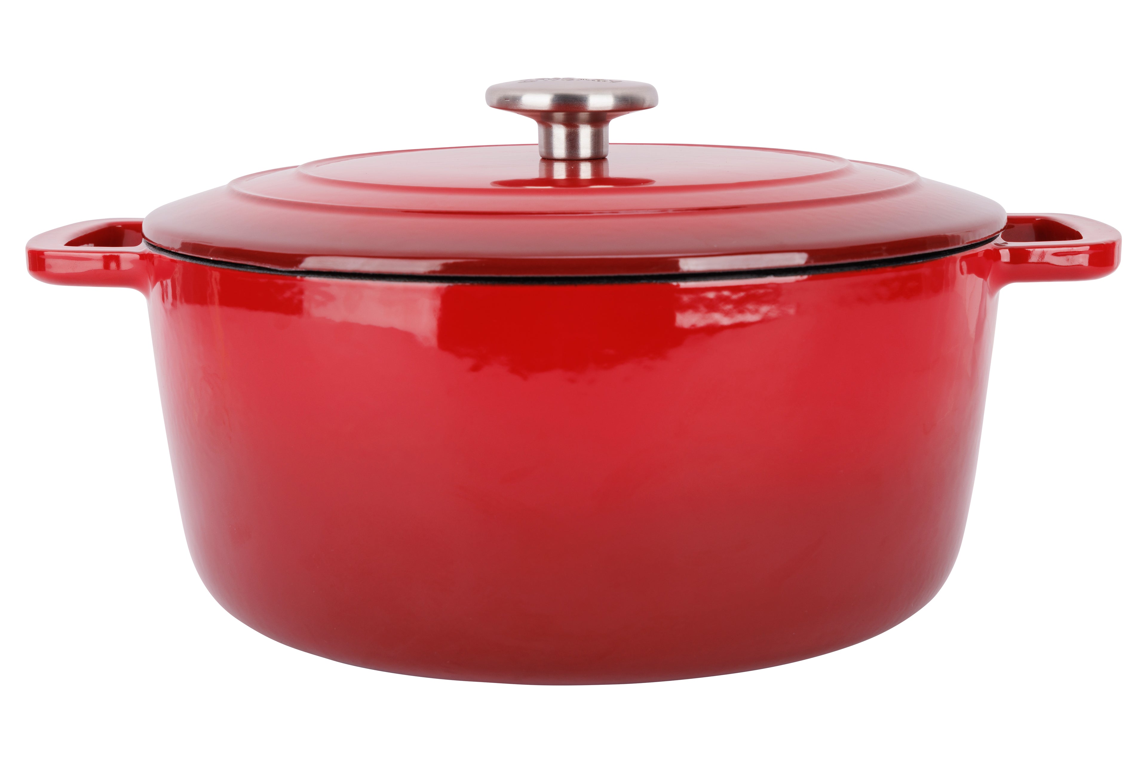 Cosy & Trendy Fontestic Gusseisen-Schmortopf 28 cm - 6,15 L mit Deckel (Traditional Red)