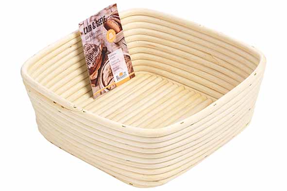 Laib & Seele Rijsmand Vierkant 25 × 25 × 9 cm – Riet