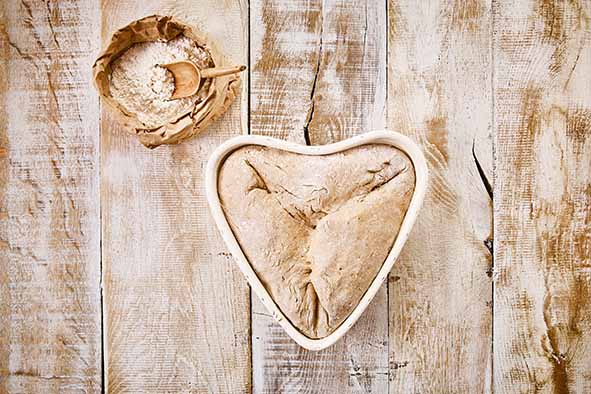 Laib & Seele Rijsmand Hart 24 × 24,5 × 6 cm – Riet
