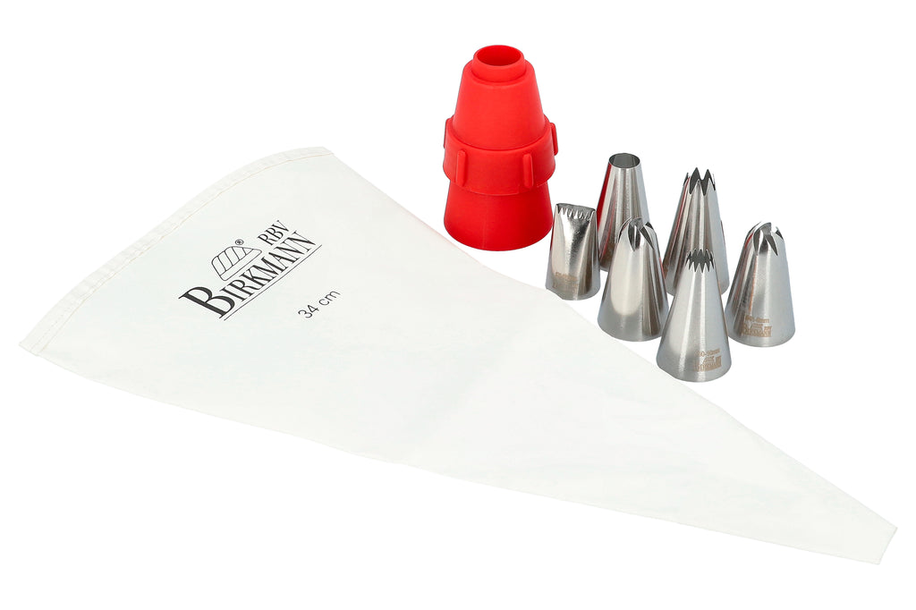 BIRKMANN - EASY BAKING SPUITZAK MET 6 SPUITMONDJES EN ADAPTER