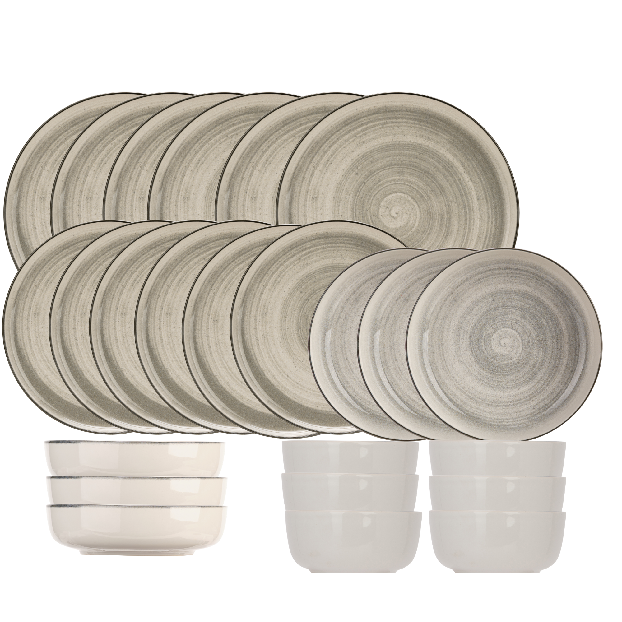 BALTIC GREY GESCHIRRSET - 24-TEILIG - 6 PERSONEN