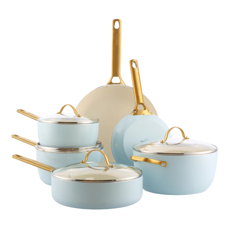 Batterie de cuisine 10 pièces Greenpan Padova Reserve Bleu clair