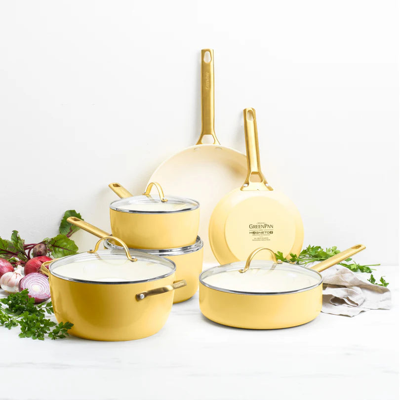 Greenpan Padova Reserve Sunshine Yellow 10-piece cookware set