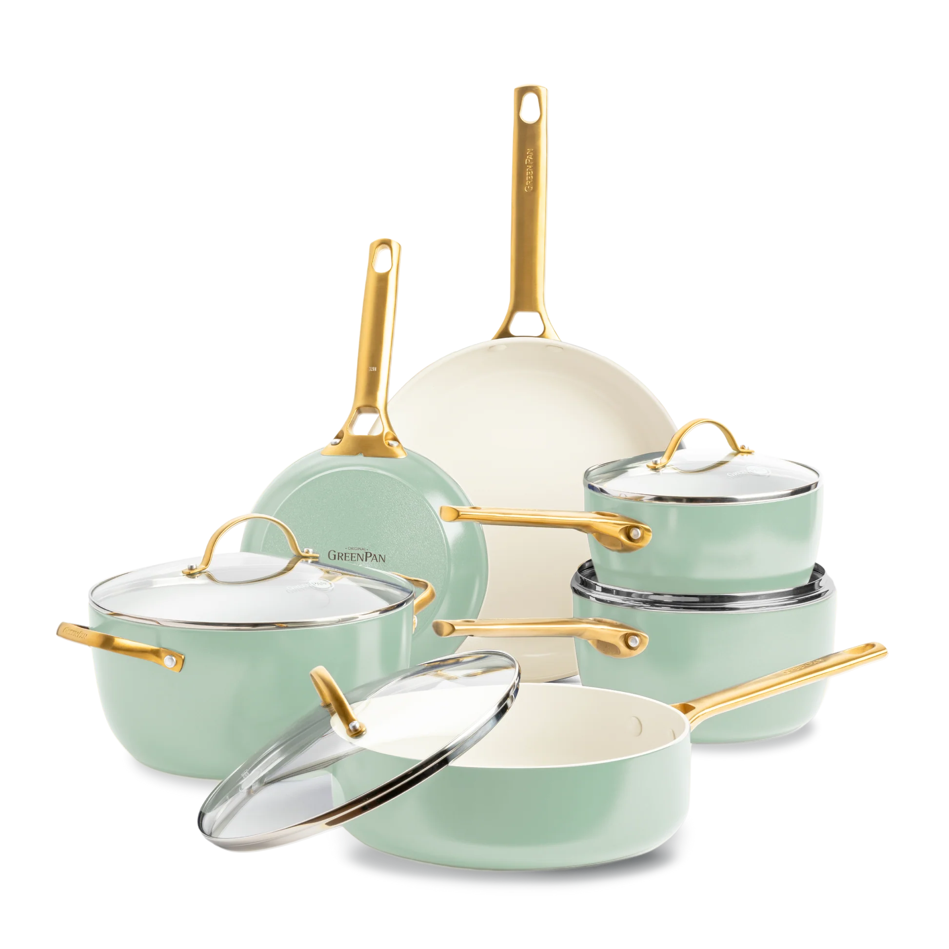 Greenpan Padova Reserve Mint Green - Set de casseroles 10 pièces