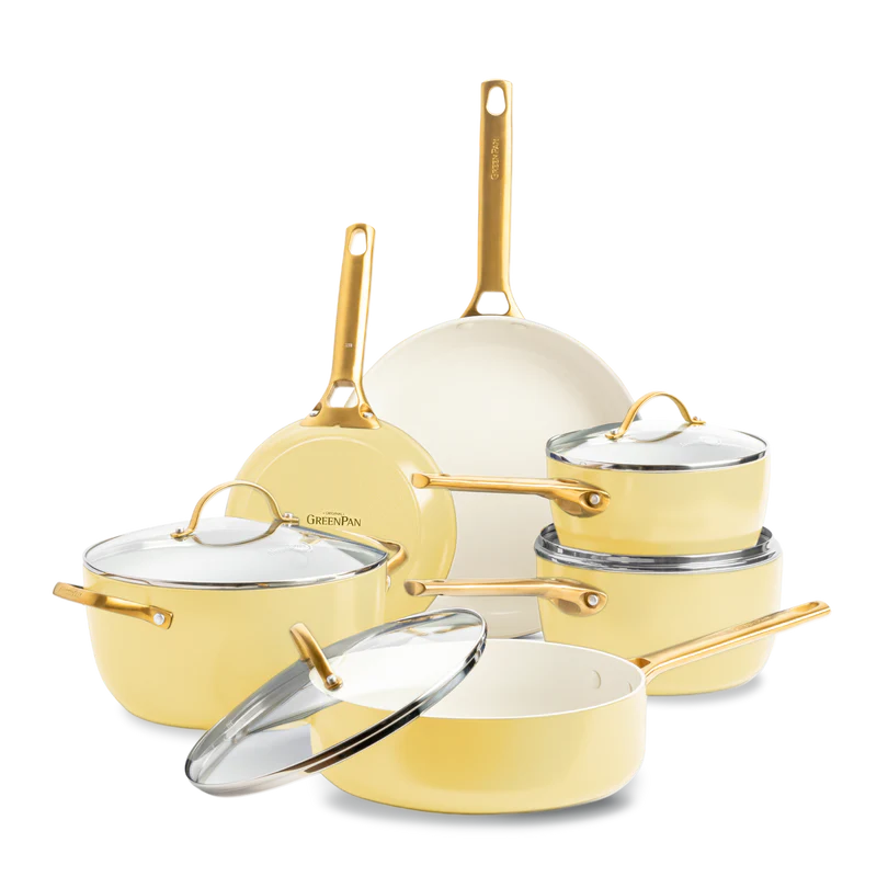 Greenpan Padova Reserve Sunshine Yellow 10-piece cookware set