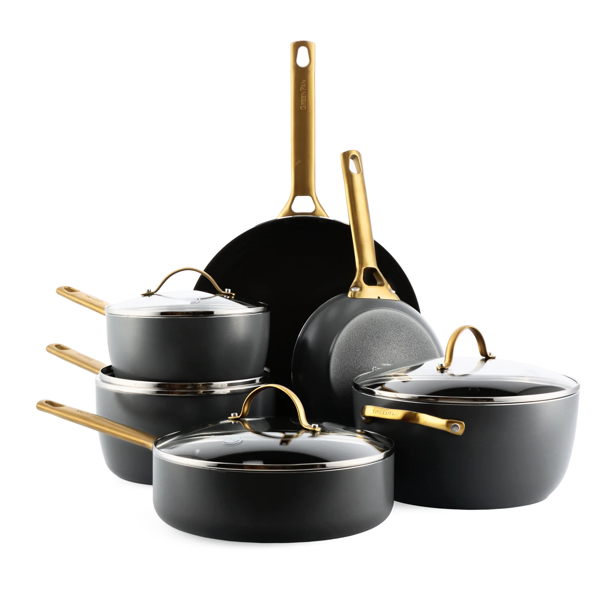 Greenpan Padova Reserve Black, batterie de cuisine 10 pièces