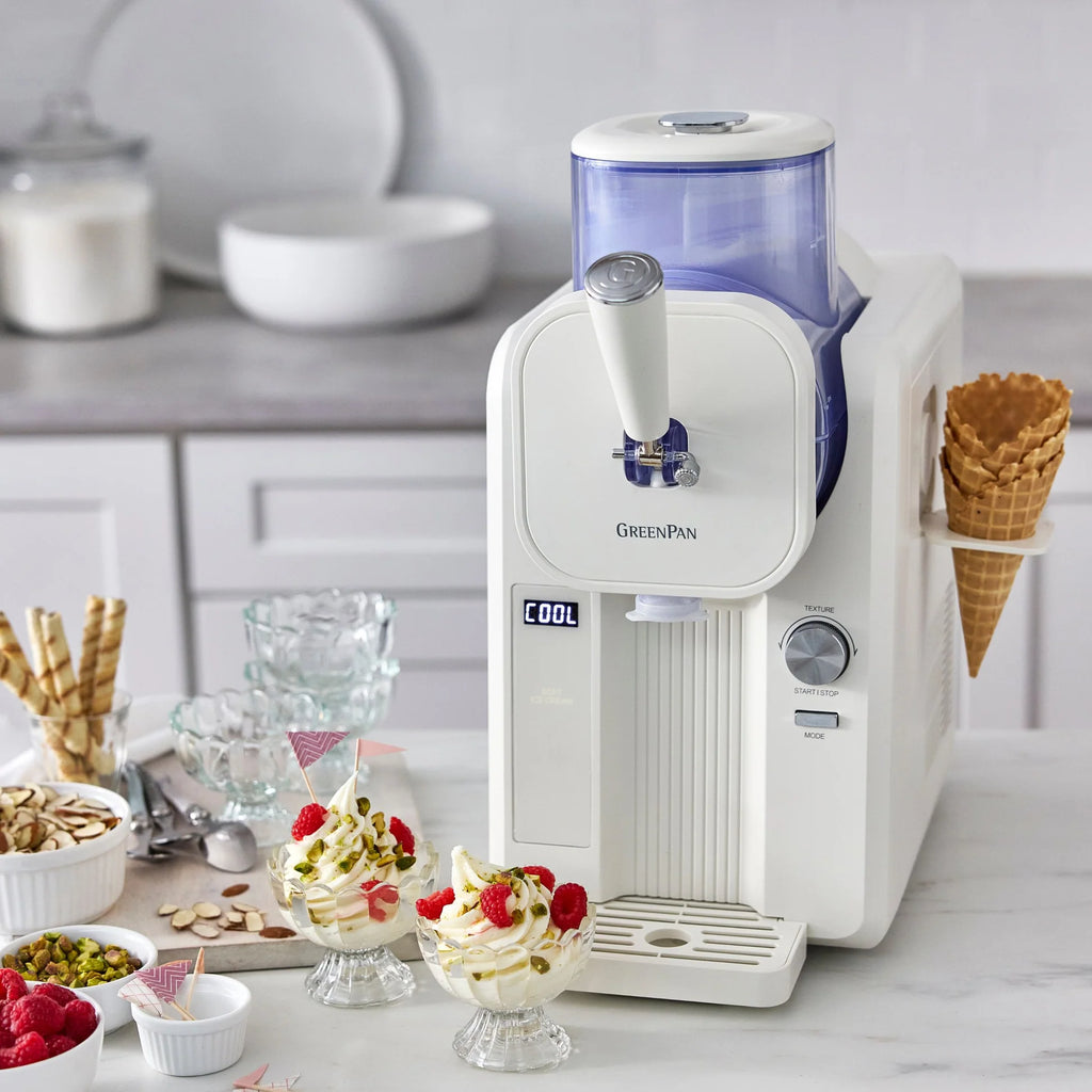 Greenpan Snelle Ijsmachine - Softijs & Slushies 1,87L - Cream + GRATIS RECEPTENBOEK