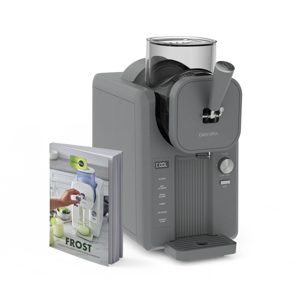 Greenpan Snelle Ijsmachine - Softijs & Slushies 1,87L - Grey + GRATIS RECEPTENBOEK