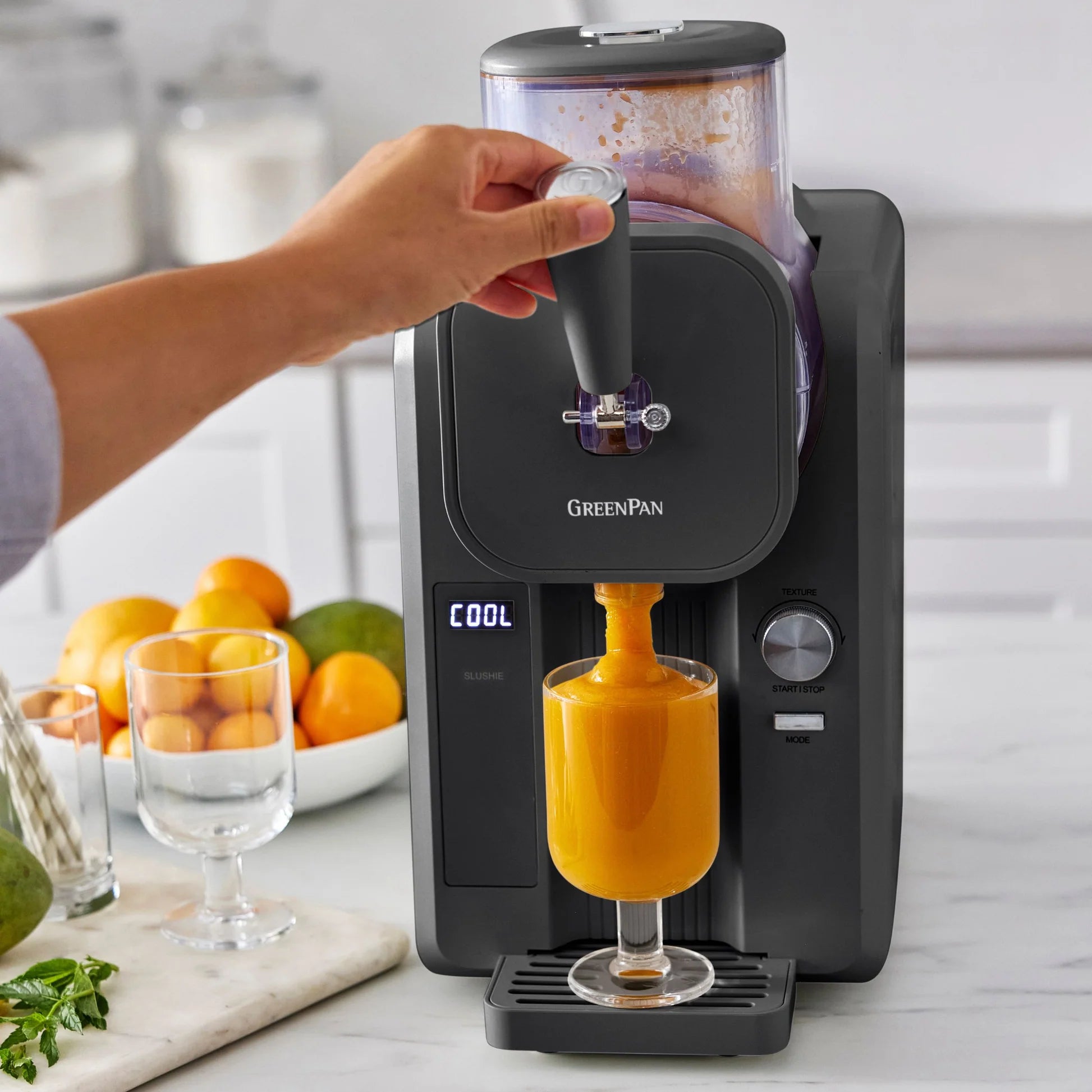 Greenpan Snelle Ijsmachine - Softijs & Slushies 1,87L - Grey + GRATIS RECEPTENBOEK