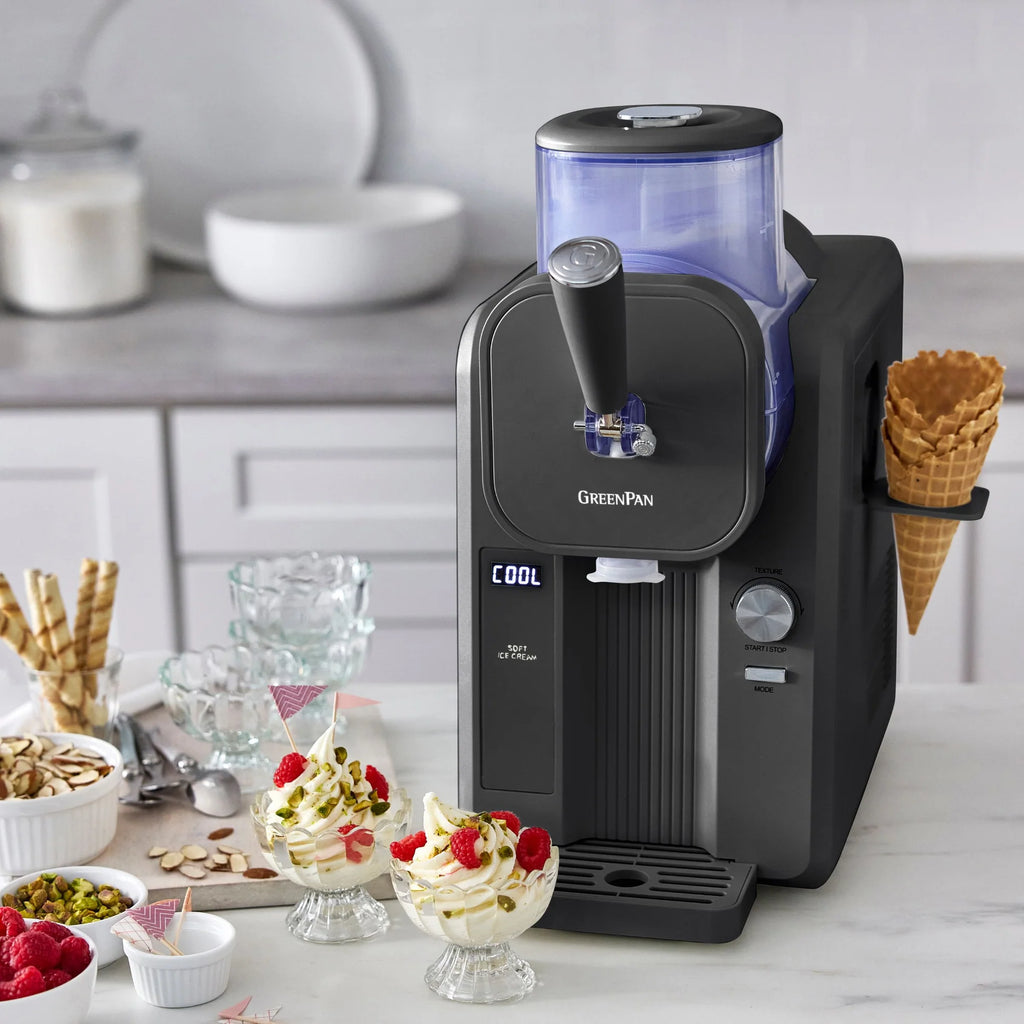 Greenpan Snelle Ijsmachine - Softijs & Slushies 1,87L - Grey + GRATIS RECEPTENBOEK