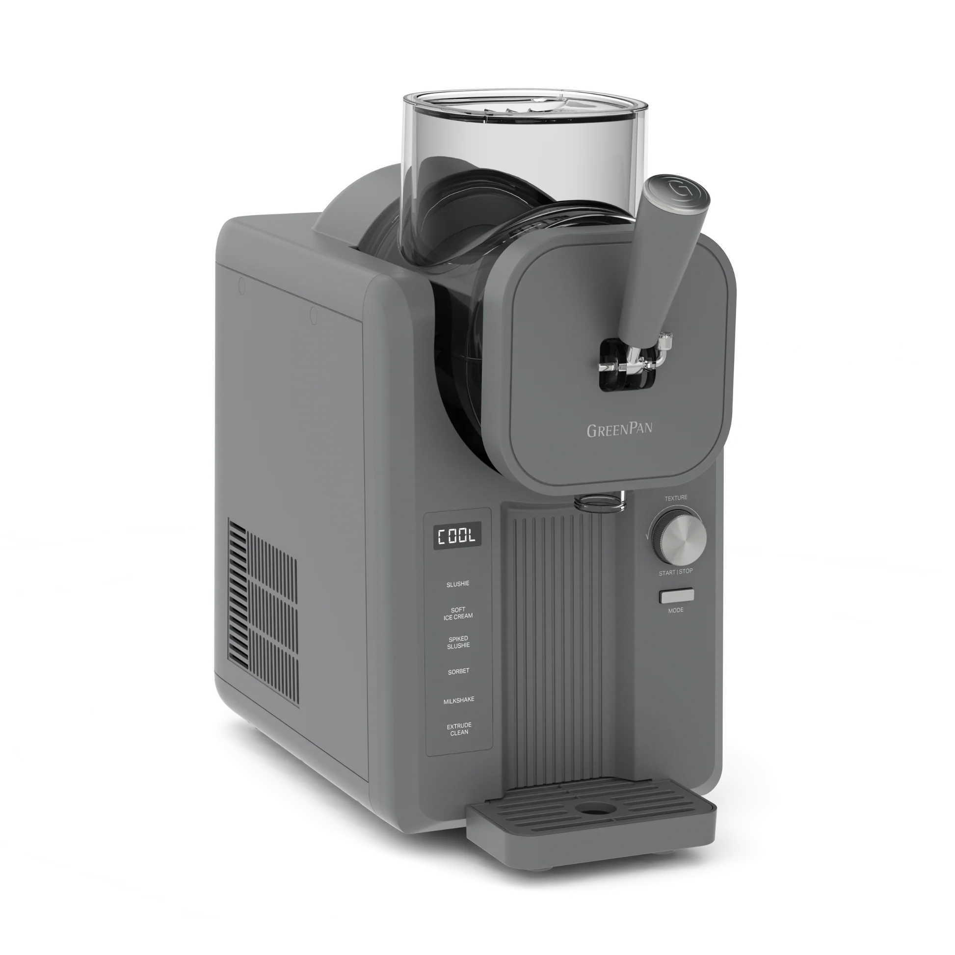 Greenpan Snelle Ijsmachine - Softijs & Slushies 1,87L - Grey + GRATIS RECEPTENBOEK