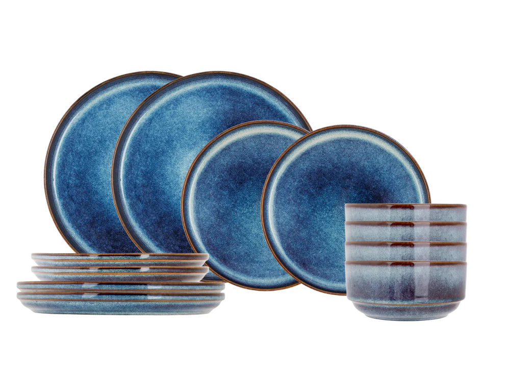 Cosy & Trendy - Jade Indigo Serviesset - 12-Delig - 4 personen