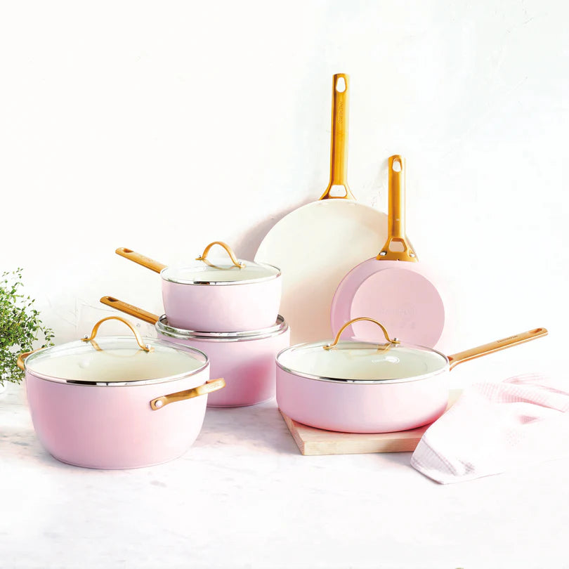 Greenpan Padova Reserve Blush Pink 10-piece cookware set