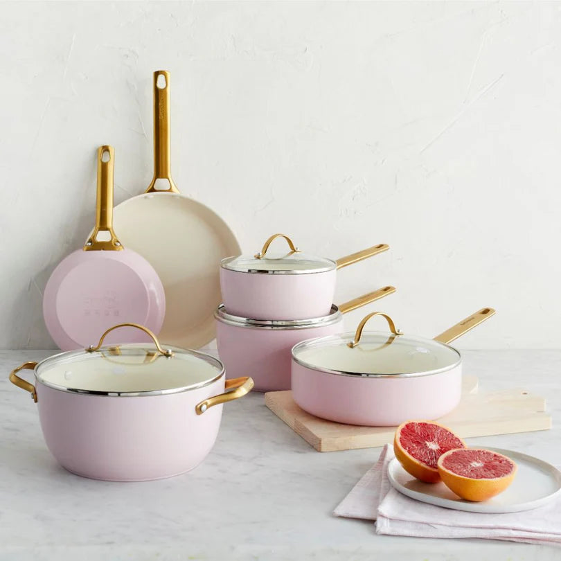 Greenpan Padova Reserve Blush Pink 10-piece cookware set