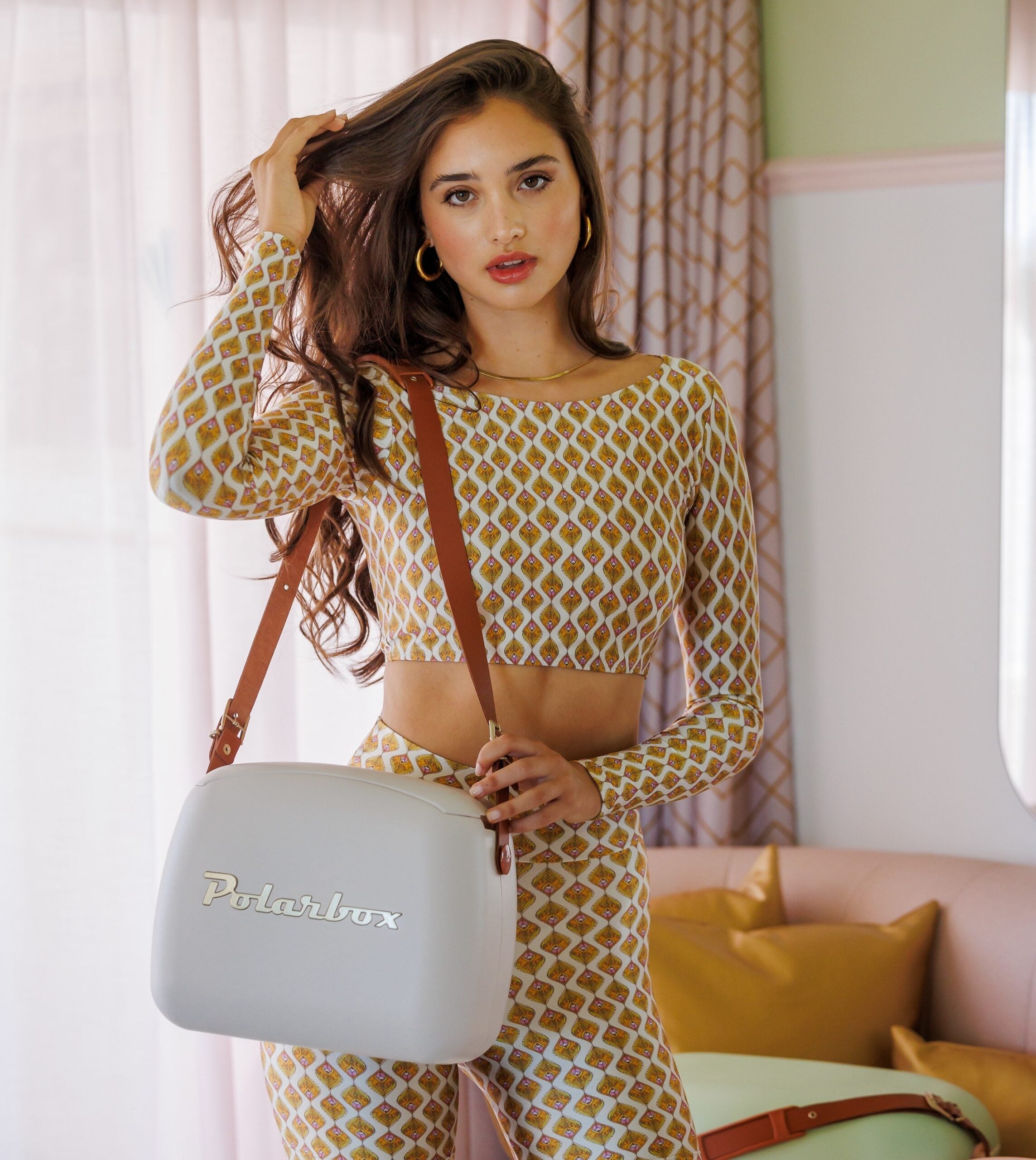 POLARBOX COOLERBAG 6L MATCHA GOLD INCL. 2X LUNCHBOX