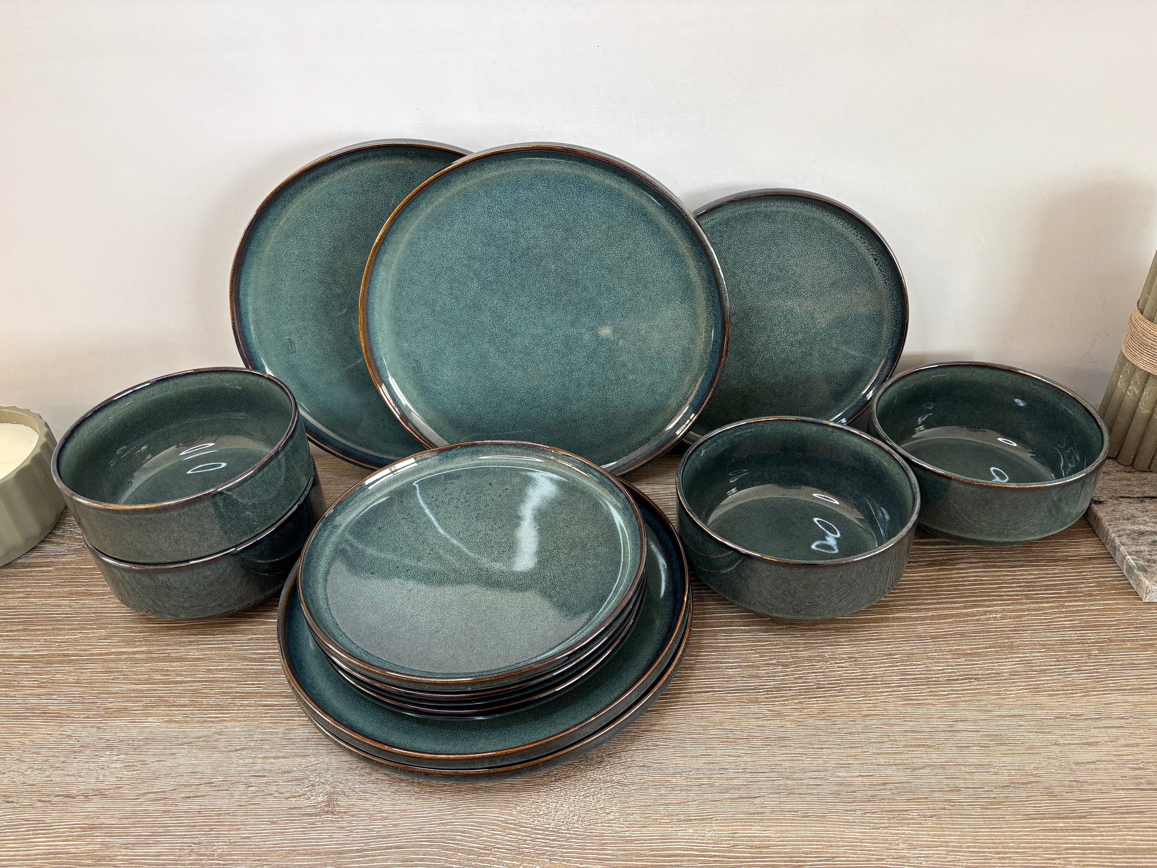 Cosy & Trendy - Jade verde Serviesset - 12-Delig - 4 personen