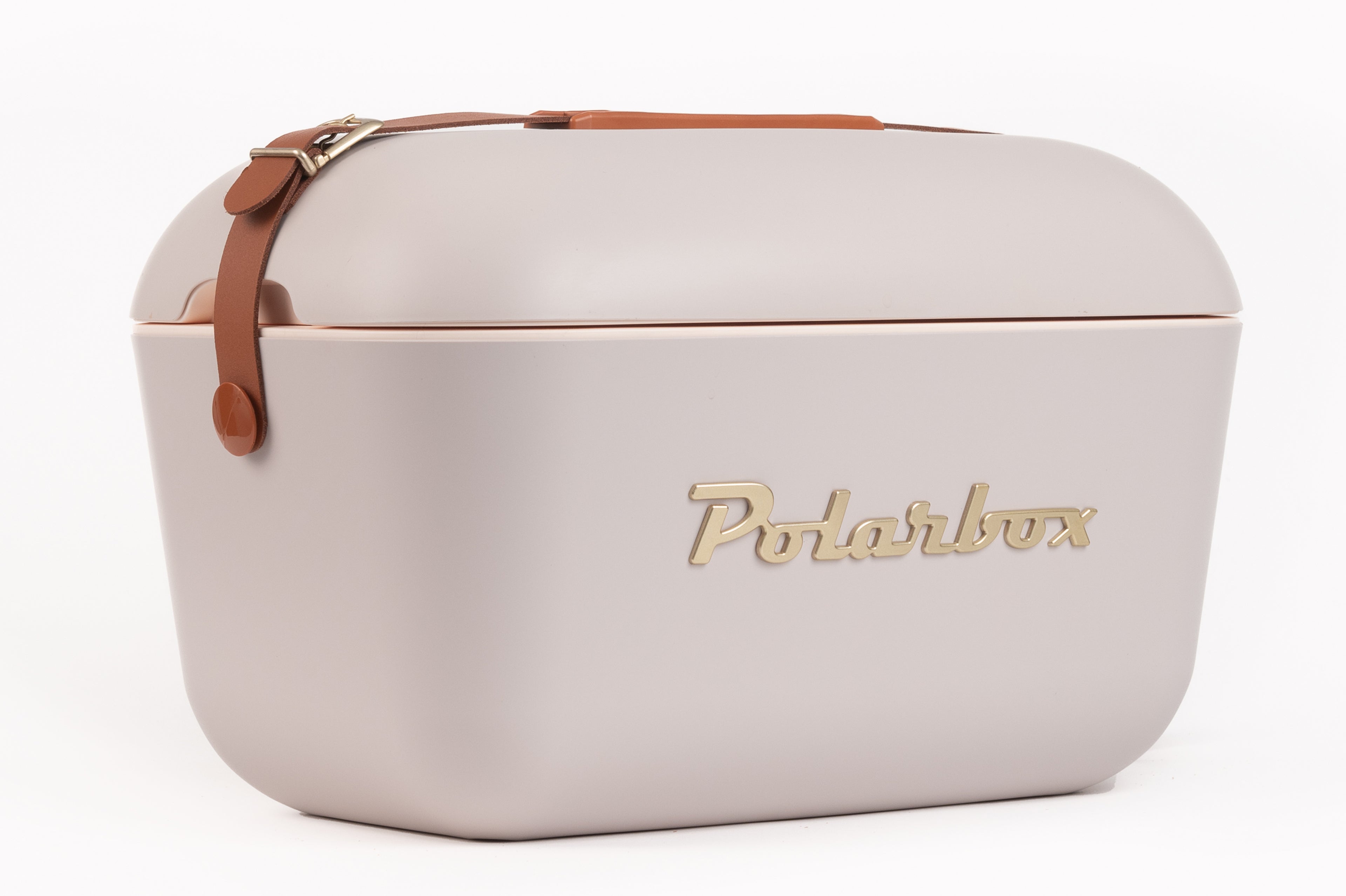 Polarbox cooler 12L - Pearl Gold - retro cooler for picnic and beach