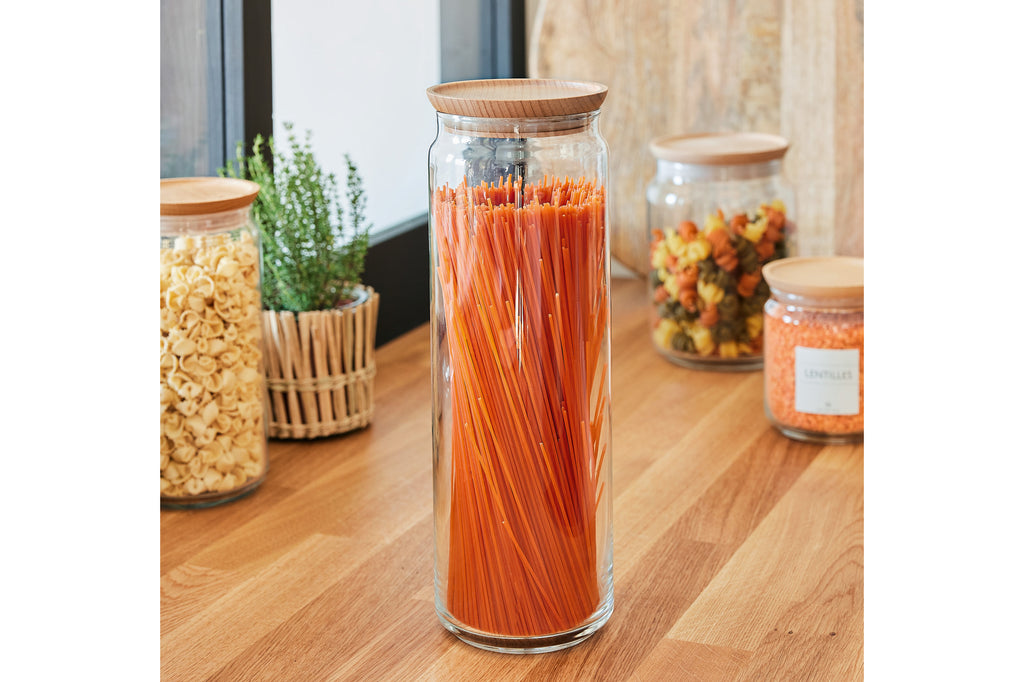 Luminarc Pure Wood Voorraadpot – 2 Liter – Glas met Houten Deksel