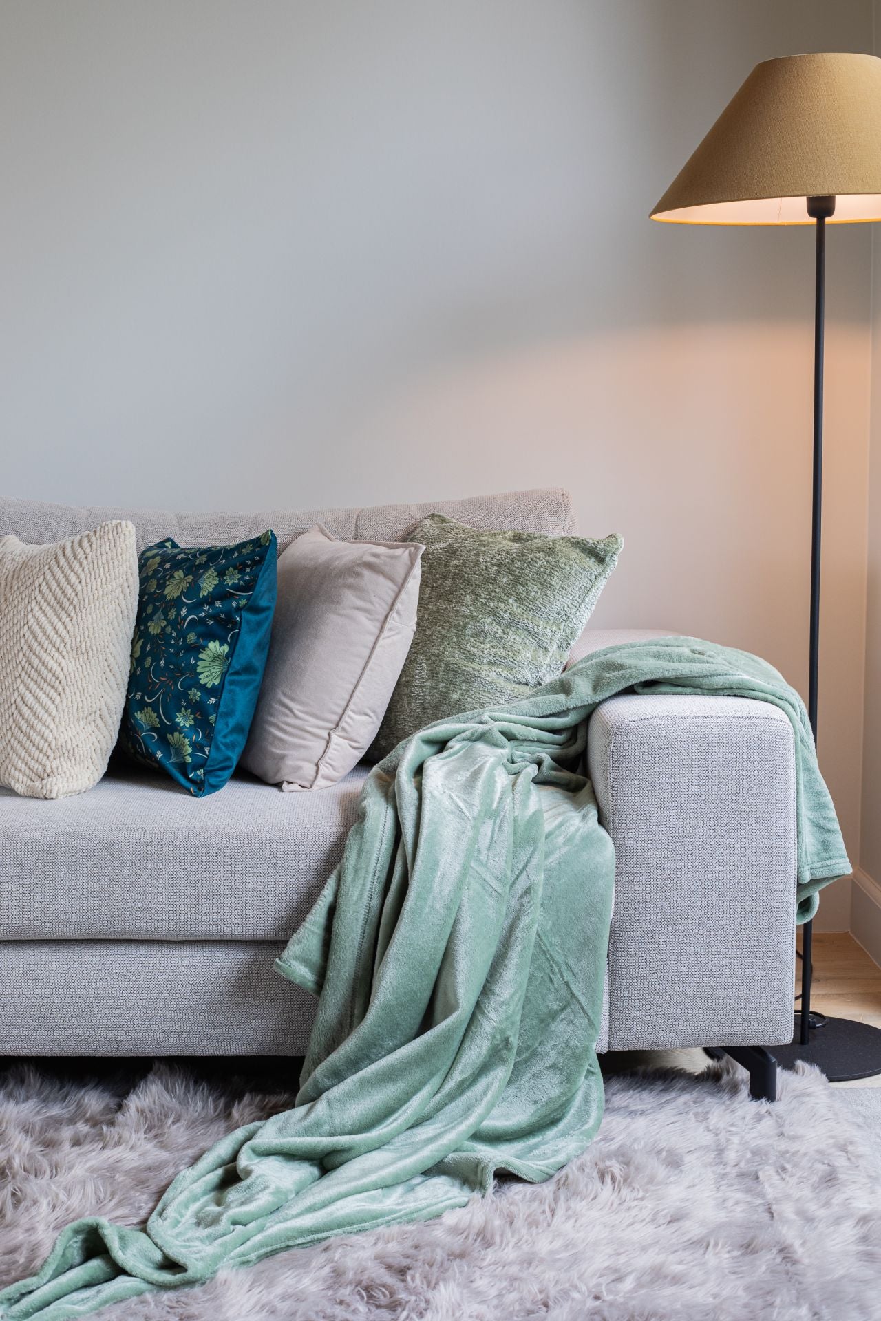 Tiseco - Plaid COSY DELUX - Microflannel 280 g/m² - 180x220 cm, sea green
